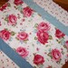 CLEARANCE Baby Girl Quilt "Sweet Roses" in Red Pink Blue White Busy Hands Quilts