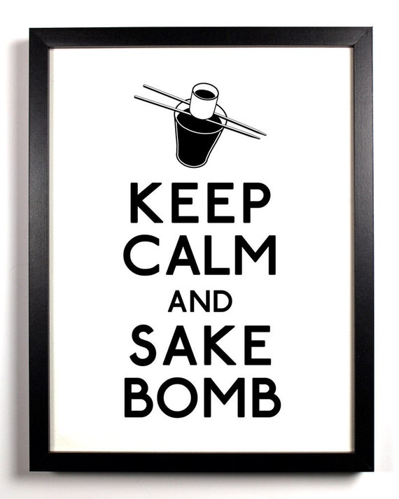 Items similar to Keep Calm and Sake Bomb (Sake Shot Glass Chopsticks) 8