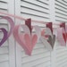 SALE Valentine Heart Garland DIY Kit- 5 Hearts in Red, Pink, and Purple
