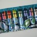 Crayon Roll with 16 Crayons Flowers Ready to Ship