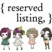 reserved listing for caritajasmin