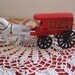 Vintage Cast Iron Horse Drawn Ice Cart Toy