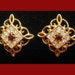 Ruby Rhinestone Earrings Avon Vintage