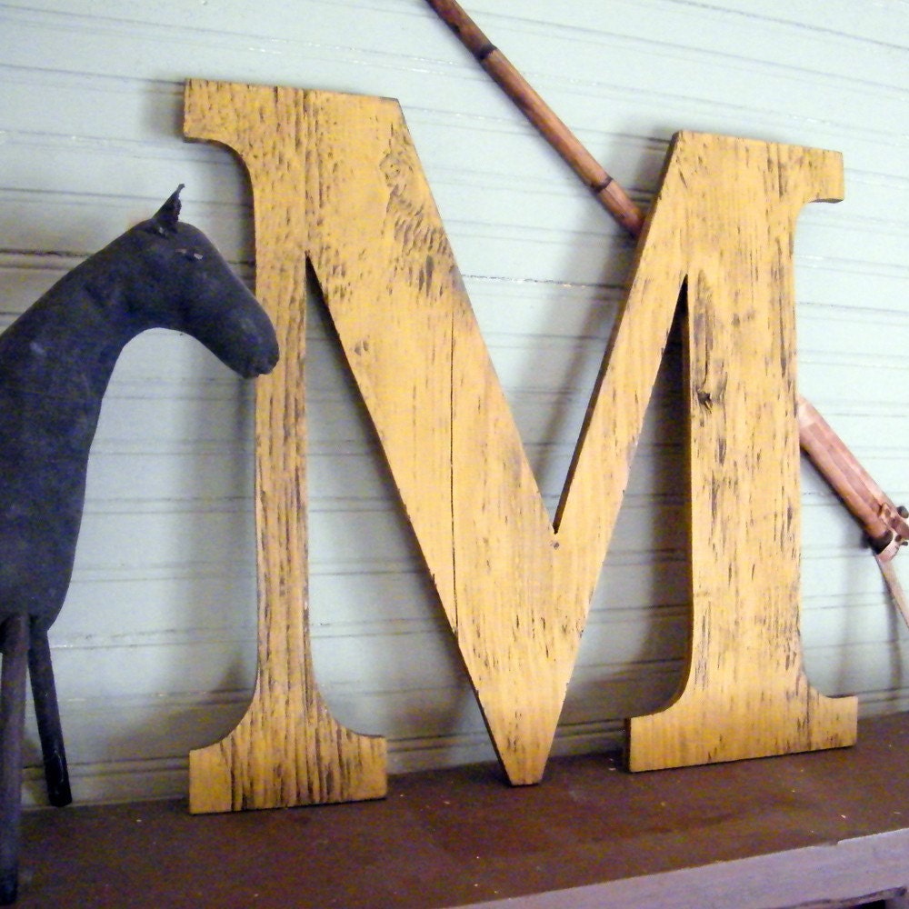 Large Wooden Letters Wall Decor