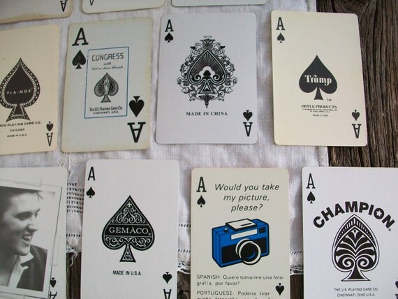 instant collection vintage Ace of Spades 25 unique cards