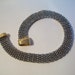 vintage gawdy silver and gold chain necklace