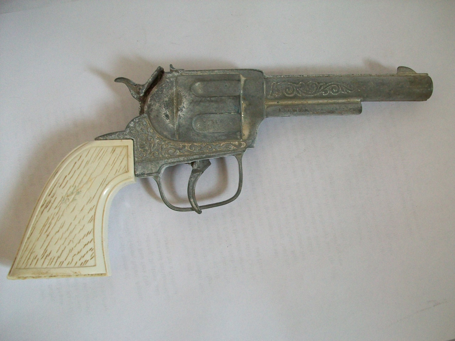 Vintage Gabriel Cap Gun w/Original Pieces of Caps Still Inside