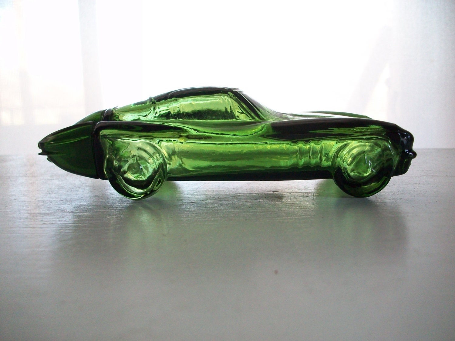 vintage Avon green glass sports car glass cars by GTDesigns