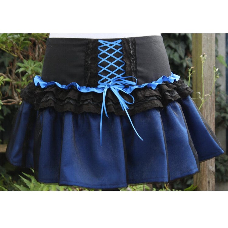 gothic lolita skirt 80s rara style. royal blue by dashAclothing