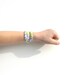 Girls Bracelet Braided T-Shirt in green and purple: Braided T Bracelets Ready to Ship