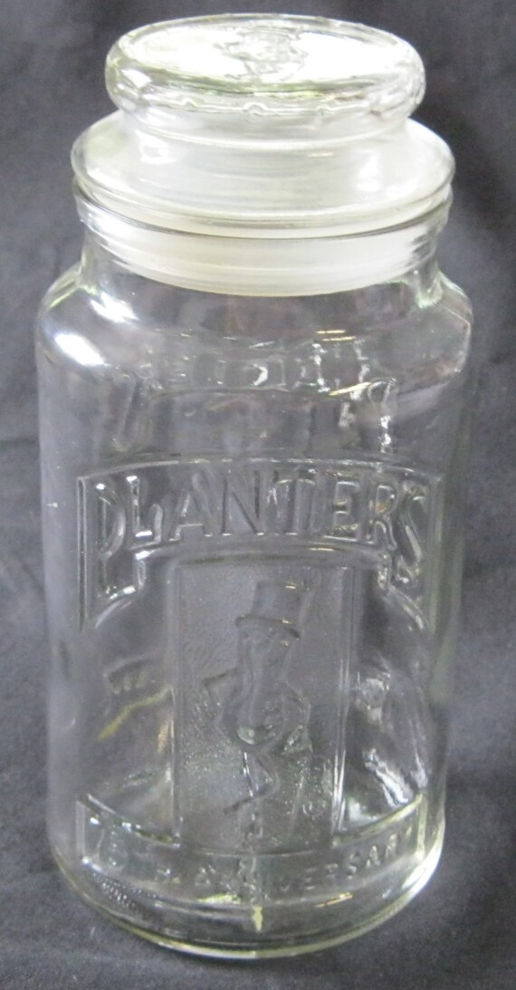 Vintage 75th Anniversary Planters Peanut Jar