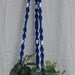 Royal Blue Macrame Plant Hanger