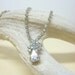 Vintage Rhinestone Teardrop Necklace Simple Bridal Statement Necklace