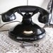 Antique Telephone Black Bakelite Art Deco Style French Shabby Cottage Decor