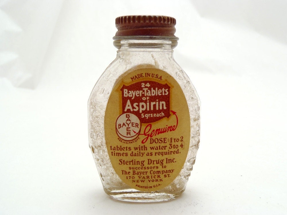 RESERVED FOR STEPH Antique Bayer Aspirin Bottle by AstrasShadow