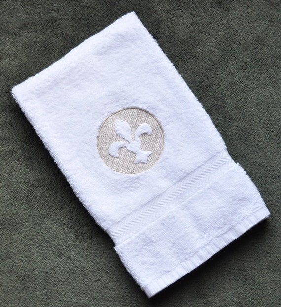 fleur de lis embossed french hand towel ready to ship fleur de lis embossed french hand towel ready to ship