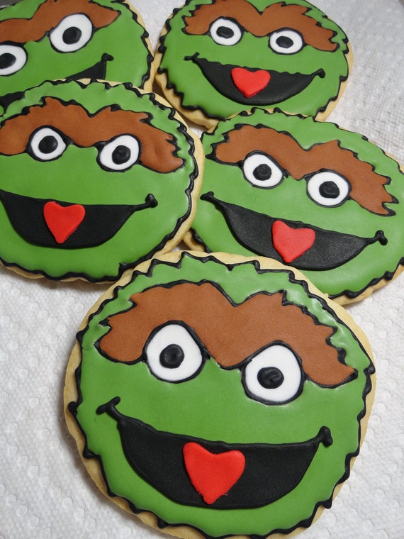 Sesame Street Cookies-ElmoBig Bird Oscar the Grouch Cookie