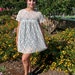 1970s Lace Baby Doll Short Sleeved Shear Dress