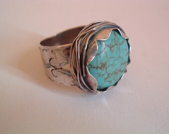 Silver Ring With Stones. Engraved With Hebrew Blessings
