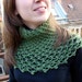 Salomon's knot green grass cashmere crocheted neck warmer by olimpa