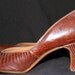 RESERVED Vintage Classic Reptile Lizard BabyDoll Pumps Heels 1940s early 50s Shoes 8-9 N