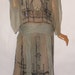 Sage Green Silk Chiffon Vintage Antique 1920s Beaded Dress Flapper Boardwalk Empire Art Deco
