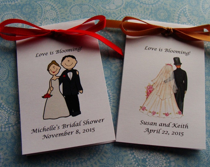 Bride and Groom Wedding Flower Seeds Party Favors SALE CIJ Christmas in July