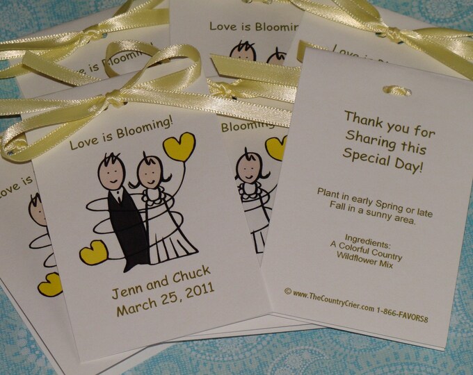 Bride & Groom Bridal Shower Wedding Flower Seeds Party Favors SALE CIJ Christmas in July