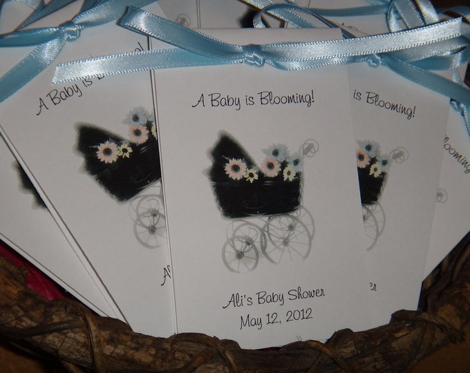 Black Buggy Baby Shower Wildflower Flower Seeds Party Favors SALE CIJ Christmas in July