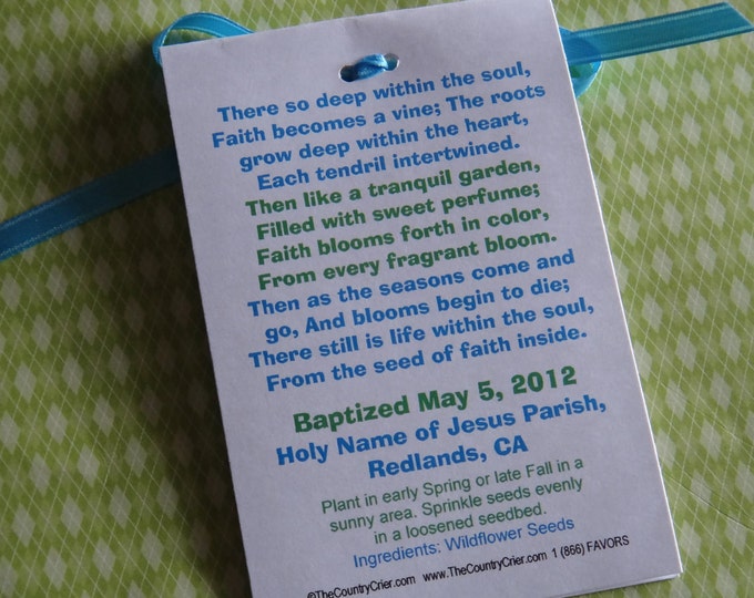 Personalized Blue Green Subway Art Religious Baptism First Holy Communion Christening Thank You Gift Favors SALE CIJ Christmas in July