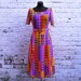 SALE - Vintage Mid Century Geometric Print Belted Dress