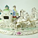 Vintage fairy tale ceramic coach and four