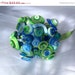 REDUCED PRICE Button bouquet, Blues and Greens