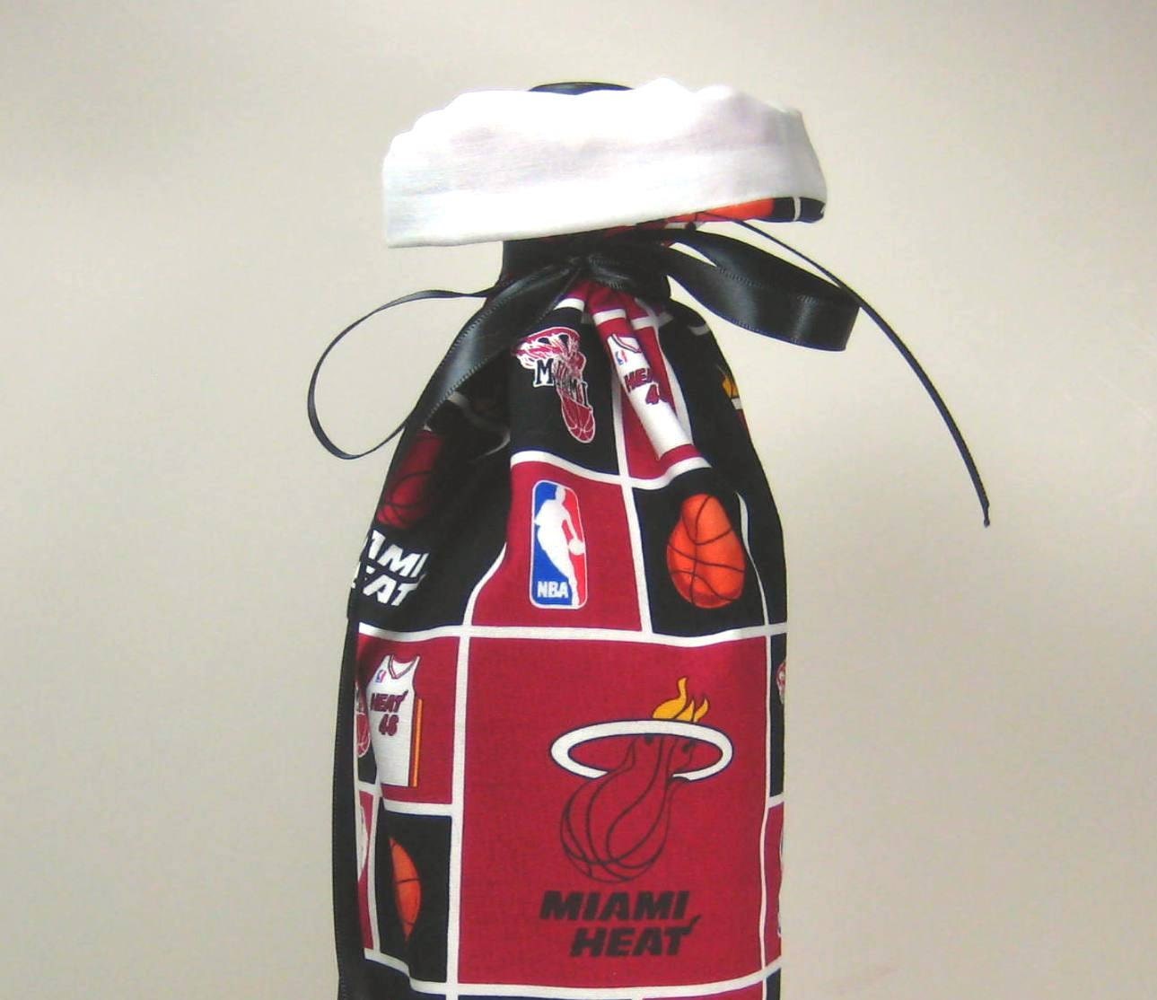 Miami Heat Class Wrap Wine Gift Bag by JaclynGrayDesign on Etsy