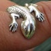 Steampunk CUTE lizard-GECKO ADJUSTABLE ring victorian goth wicca witch wizard