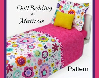 American Girl Doll Bedding and Matt ress PDF pattern and tutorial Fits ...