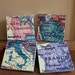 Map Coasters, Wedding Favors, Your Favorite Places on Stone, Set of 6