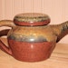 Pottery Teapot in Rich Autumn & Warm Yellow