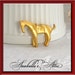 Small Gold Horse Pin / Horse with Saddle / Equestrian / Horseback Riding / Horse Lover / Ranch / Matte Gold Tone Metal / 1980s