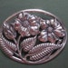 Antique Danecraft Sterling Silver Oval Floral Brooch