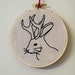 Circus Sideshow Gaff Embroidery: The Jackalope. Currently on sale 40% off!