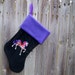 Carousel Horse Skeleton Embroidered Black Stocking MTCoffinz