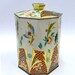 Floral Tin - Murray Allen Regal Crown1940's canister - Octagonal Candy Tin