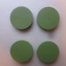 Flat Round Green Wood Beads 30mm 20 Beads
