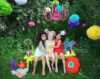 15 Tissue Paper Pom Poms, Choose Your Colors