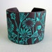 Cuff Bracelet Polymer Clay Jewelry Handmade Art Jewelry Hand Stamped Jewelry Wide Bracelet