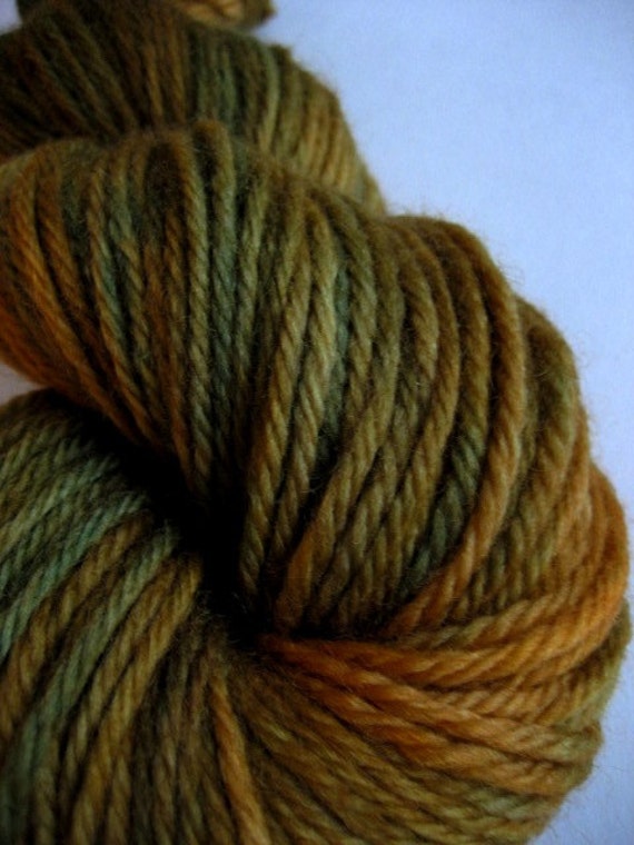 Camo Man Hand-dyed Bulky Peruvian Wool Yarn 137 Yards by Dye2Spin