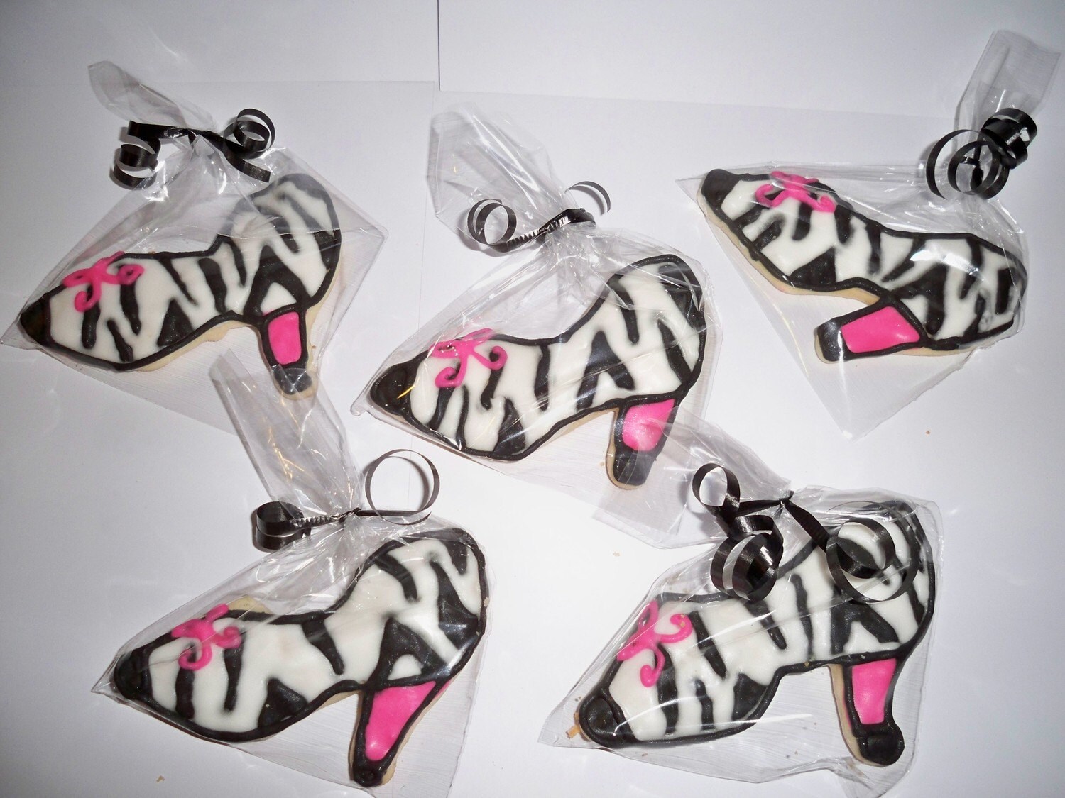 Zebra Print High Heel Shoe Sugar Cookies