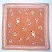Faith Austin Linen Hankie Lemon Slice Autumn Harvest Vintage Print Handkerchief