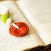 Soft Circle Nursing Necklace / Breastfeeding / Babywearing - in Red Rusty Brown and Apple Green
